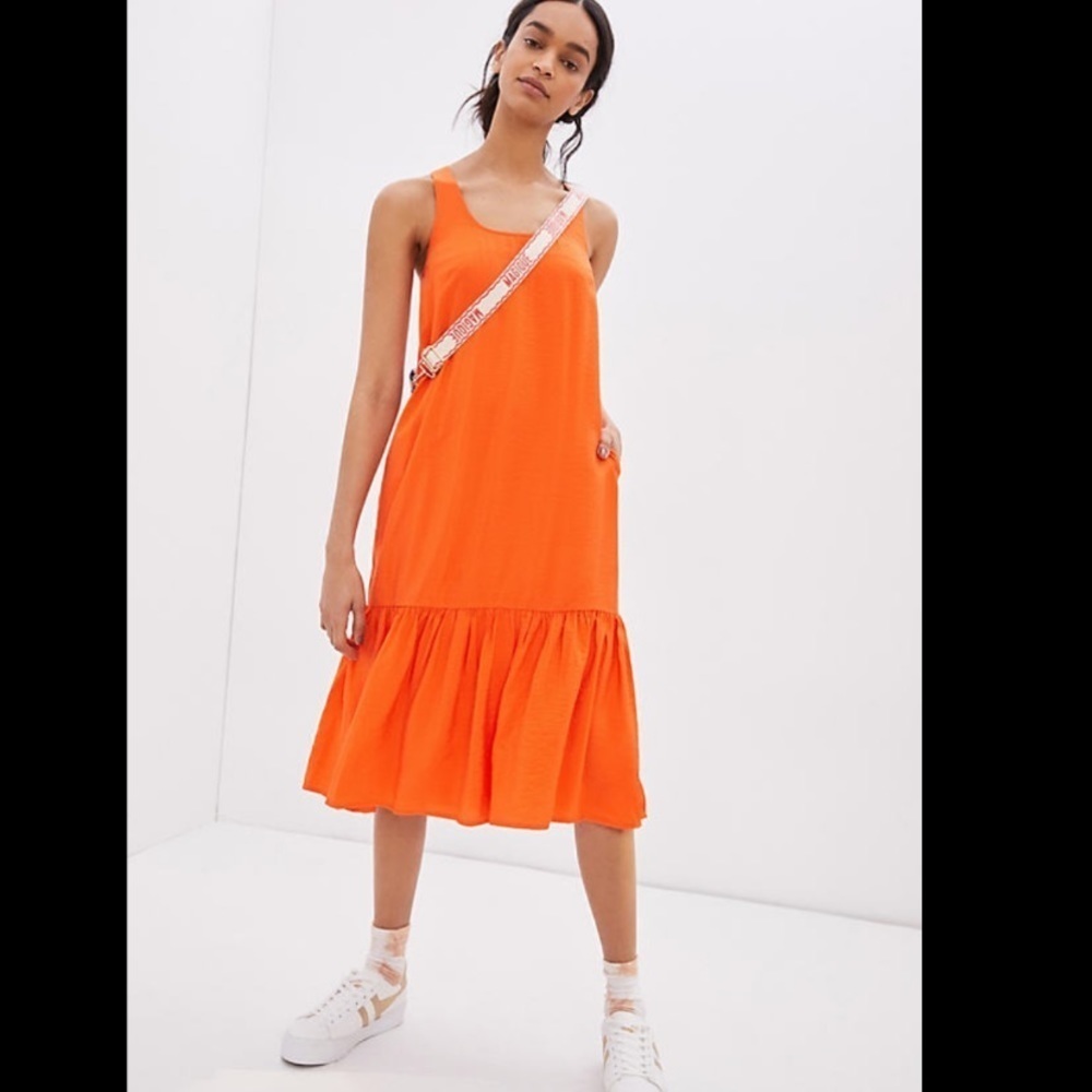 Anthropologie NWT Michaela Flounced Lined Pockets Maxi lined Dress Size XS. - Picture 2 of 16